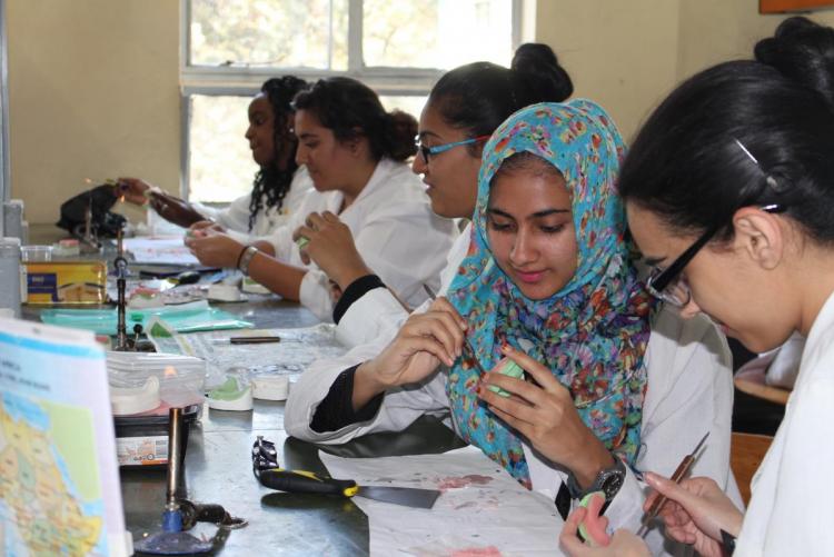 FOURTH YEAR BDS STUDENTS AT THE SKILLS LABORATORY